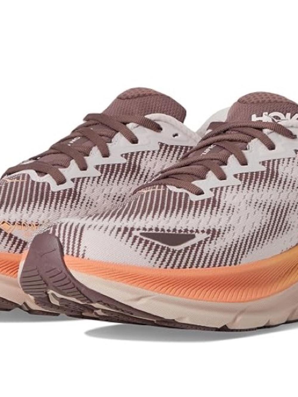 Hoka Womens Athletic Shoes in Mauve Pink and Peach